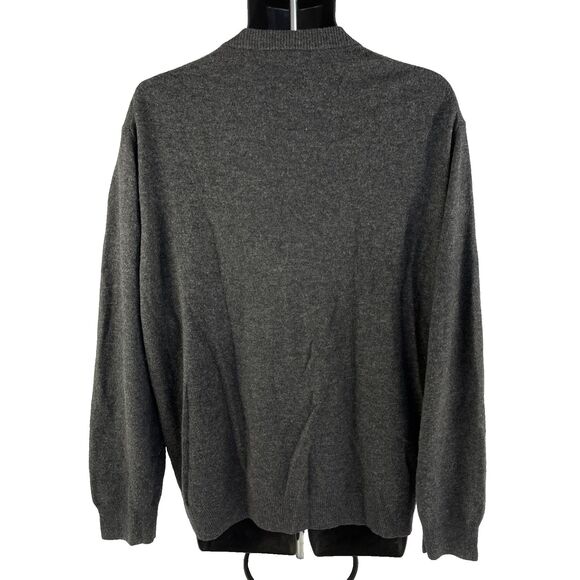 Mens Jos. A. Bank Argyle Crewneck Wool Blend Sweater Size XL Charcoal Preppy - Picture 6 of 6